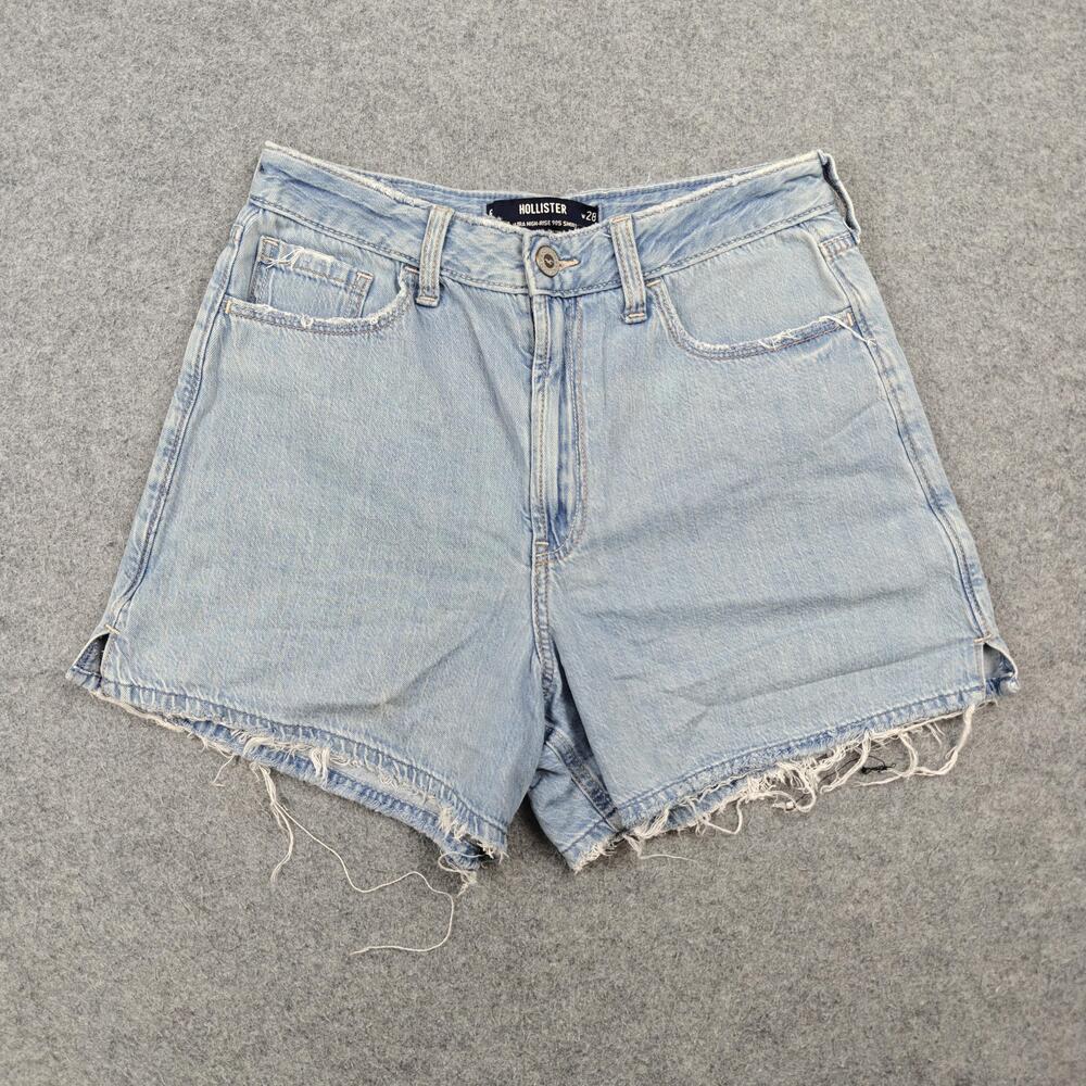 Hollister Shorts Womens 6 Blue Ultra High Rise 90s Cutoff Denim Frayed